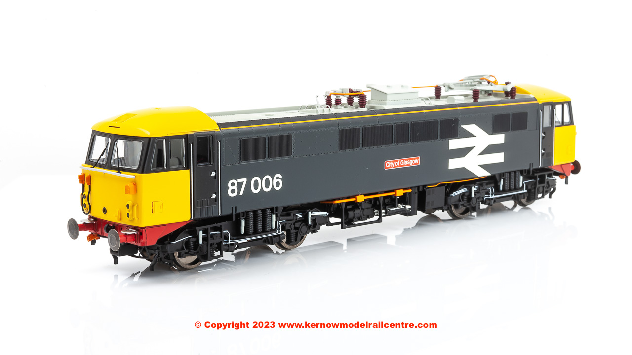 R30030 Hornby Class 87 Electric Locomotive number 87 006 named "City of Glasgow" in Large Logo Grey livery  - Era 8